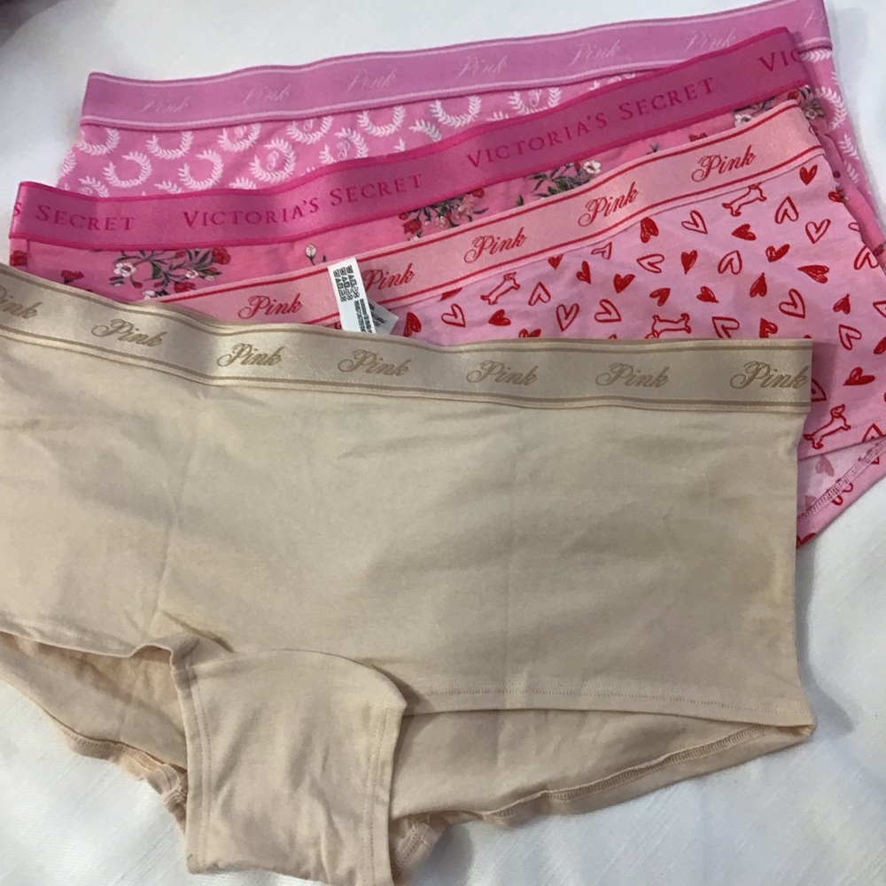 4 Pink VS boy shorts panties
